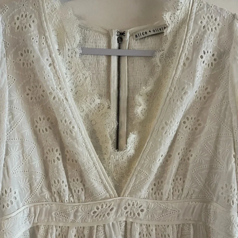 Alice + Olivia Marita Smocked Mini Dress - Picture 3 of 8